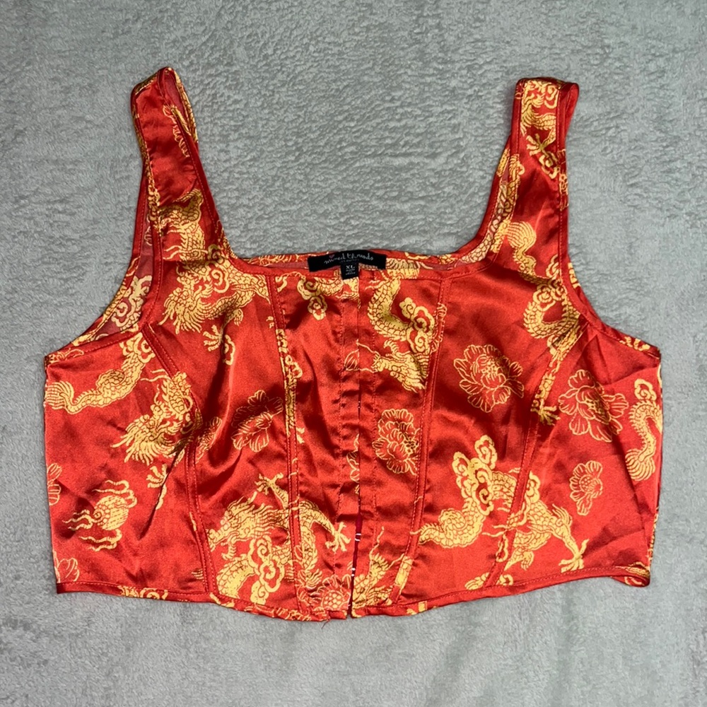 silk cropped top